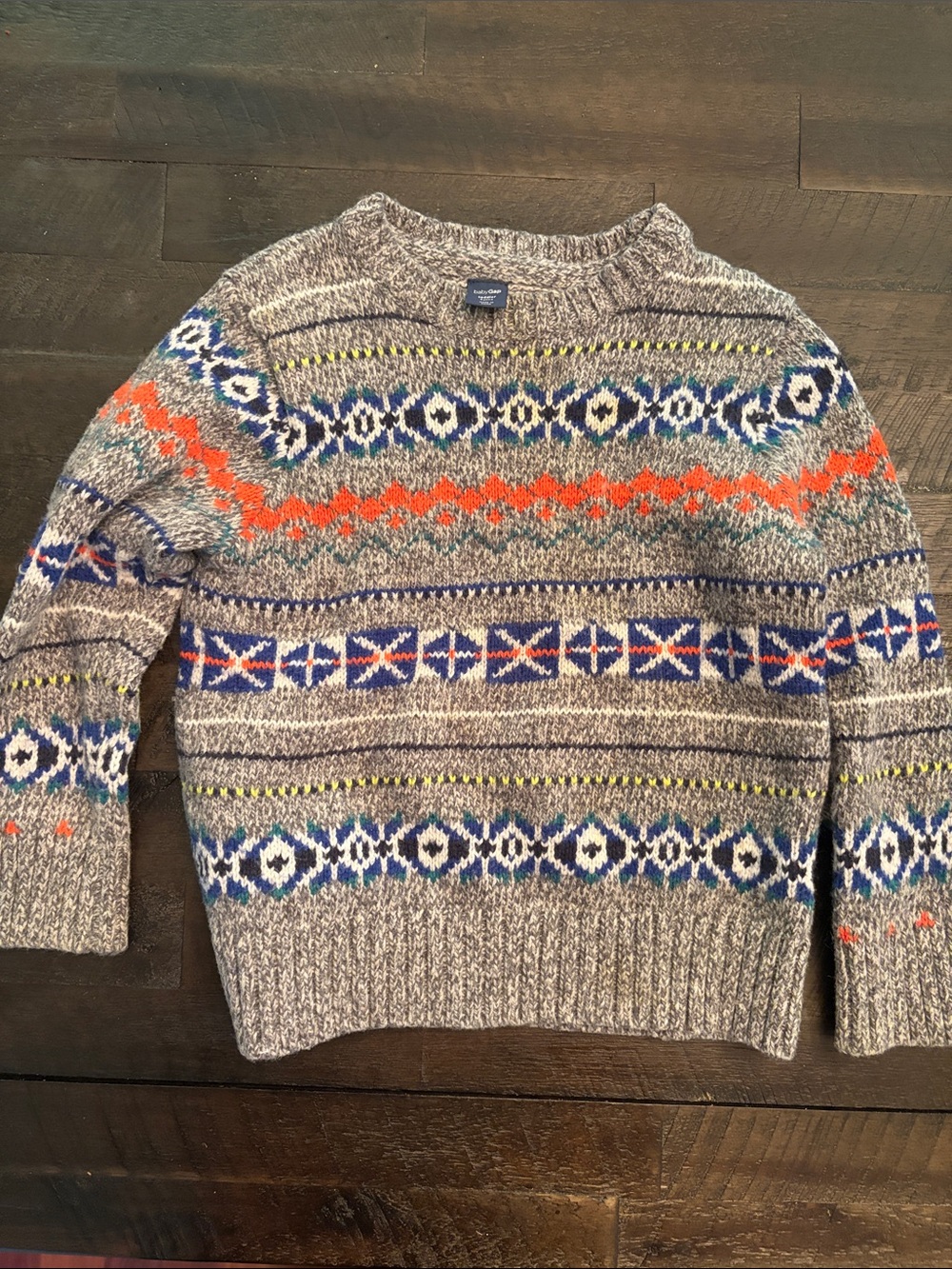 Gap sz 4 Boys Fair Isle Crewneck Sweater